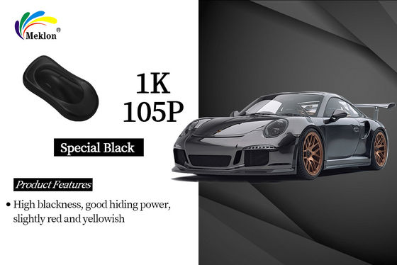ความทนทานต่ออากาศที่ดี 1K สีดํามาก Auto Paint ODM OEM Car Refinish Paint