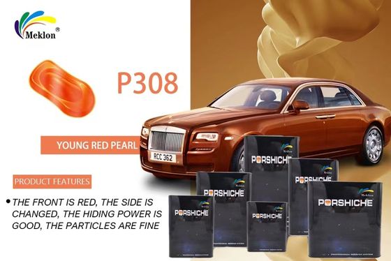 สีซ่อมแซมโลหะ ทนทานต่อรอยขีดข่วนและรอยสึกหรอ สีแดงมุกกันน้ำสำหรับรถยนต์