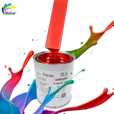 สีรถยนต์ด้วยเมคลอน โตโยต้า 3L3 สีแดงเข้มเพชร พร้อมสีรถยนต์ผสม