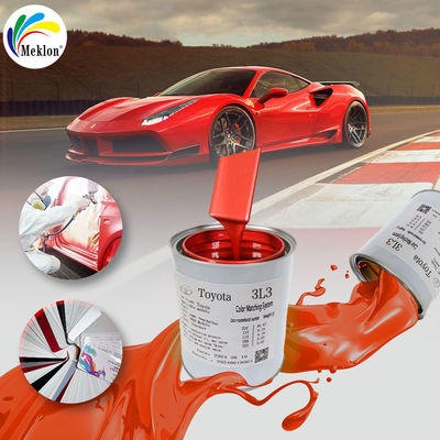 สีรถยนต์ด้วยเมคลอน โตโยต้า 3L3 สีแดงเข้มเพชร พร้อมสีรถยนต์ผสม