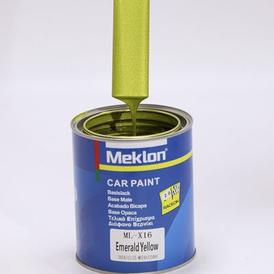 1K สี Emerald Yellow ความแน่นดี ความแข็งแรงการปกคลุม ความแรงสูง Chroma สีรถยนต์