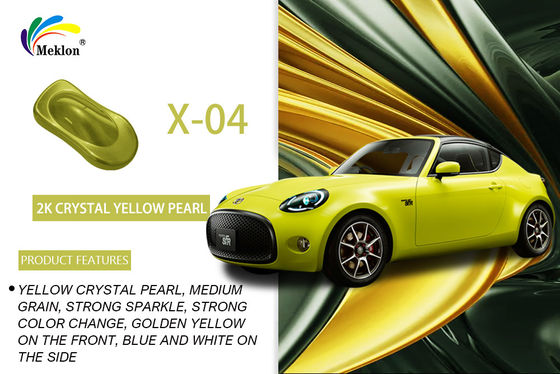 1K Crystal Yellow Pearl Auto Paint: สีสดใสและกันอากาศสําหรับร่างรถ