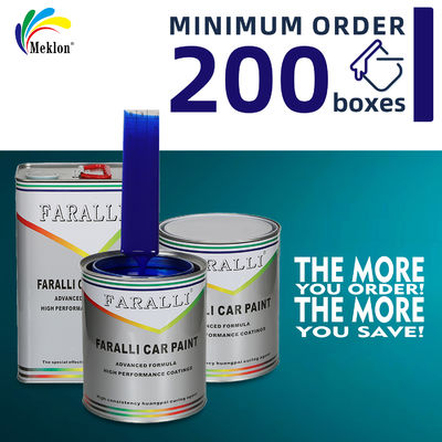 การแห้งอย่างรวดเร็วและมีประสิทธิภาพ สีโลหะสีน้ําเงินเข้ม ที่ตรงกับสีโรงงานเดิม สําหรับการสเปรย์สีรถ