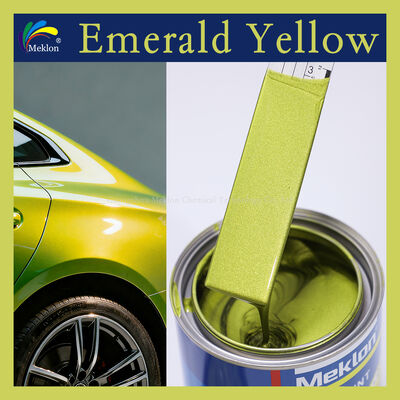 Meklon Emerald Yellow Refinish Acrylic Liquid Coating Car Paint สําหรับการใช้สเปรย์และซ่อมรถ