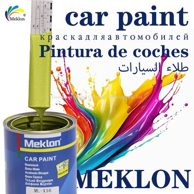 Meklon Emerald Yellow Refinish Acrylic Liquid Coating Car Paint สําหรับการใช้สเปรย์และซ่อมรถ