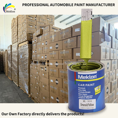 Meklon Emerald Yellow Refinish Acrylic Liquid Coating Car Paint สําหรับการใช้สเปรย์และซ่อมรถ