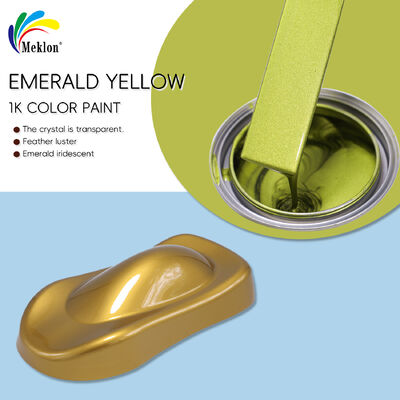 Meklon Emerald Yellow Refinish Acrylic Liquid Coating Car Paint สําหรับการใช้สเปรย์และซ่อมรถ