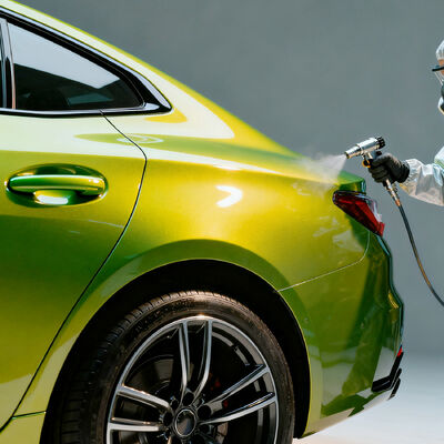 Meklon Emerald Yellow Refinish Acrylic Liquid Coating Car Paint สําหรับการใช้สเปรย์และซ่อมรถ
