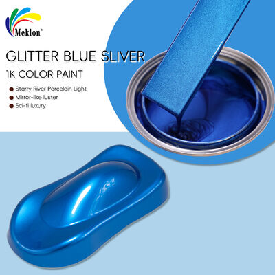 สีกระจ่างสีน้ําเงินเงิน 1K สีอะคริลิคซ่อมรถยนต์ - จําหน่ายแบบชุดมืออาชีพ