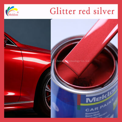 Refinish Car Paint สีรถยนต์มืออาชีพที่ออกแบบมาเพื่อการใช้งานและการยึดเกาะที่ดีเยี่ยมบนแผงตัวถังรถต่างๆ X09 กลิตเตอร์ เรด ซิลเวอร์