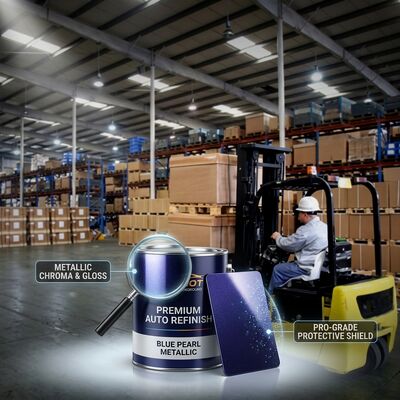 Mercedes Benz Premium 1K Blue Pearl Acrylic Automotive Paint China Factory Accurate Color Matching
