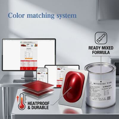 สีรถยนต์สีแดงทนทาน กันความร้อน สีรถยนต์สีแดงโลหะ