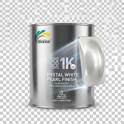 คริสตัลไวท์ 1K สีรถยนต์ Basecoat Anti Oxidation วัสดุอะคริลิคและ Anti- corrosion
