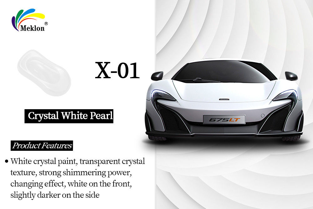 1K Auto Paint Refinish Coating Crystal Pearl Color Primer สีรถสีขาวกระจก