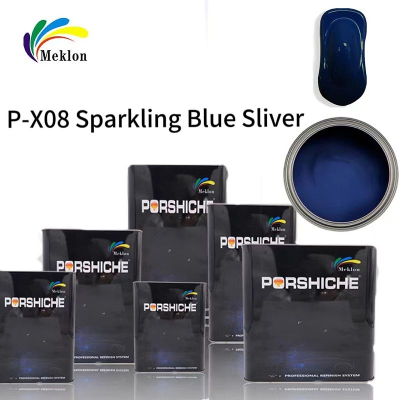 สีรถสีเงินโลหะที่ไม่เป็นพิษ กันน้ํา มั่นคง สีน้ําเงินสว่าง