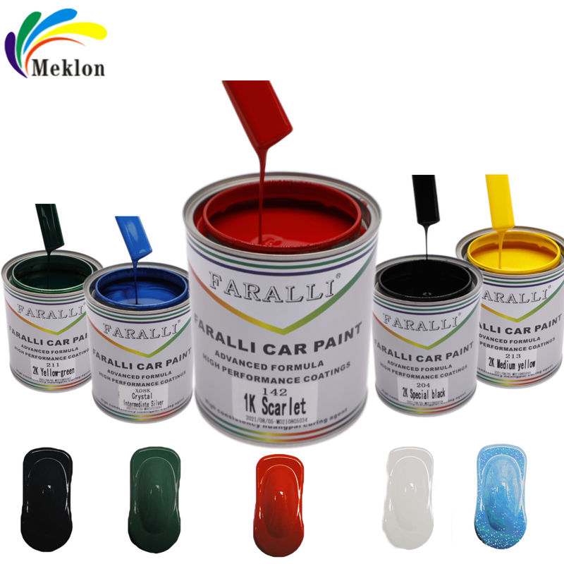 สีรถสีแดงนําเสนอสีสดใส สําหรับการซ่อมรถยนต์ การแห้งเร็วเพียง 30 นาที