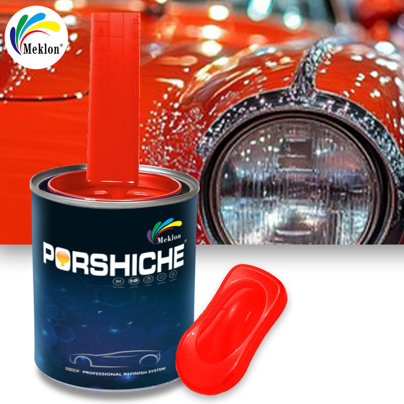 การครอบคลุมสูง สีส้มแดง 2K การซ่อมแซมสีรถยนต์