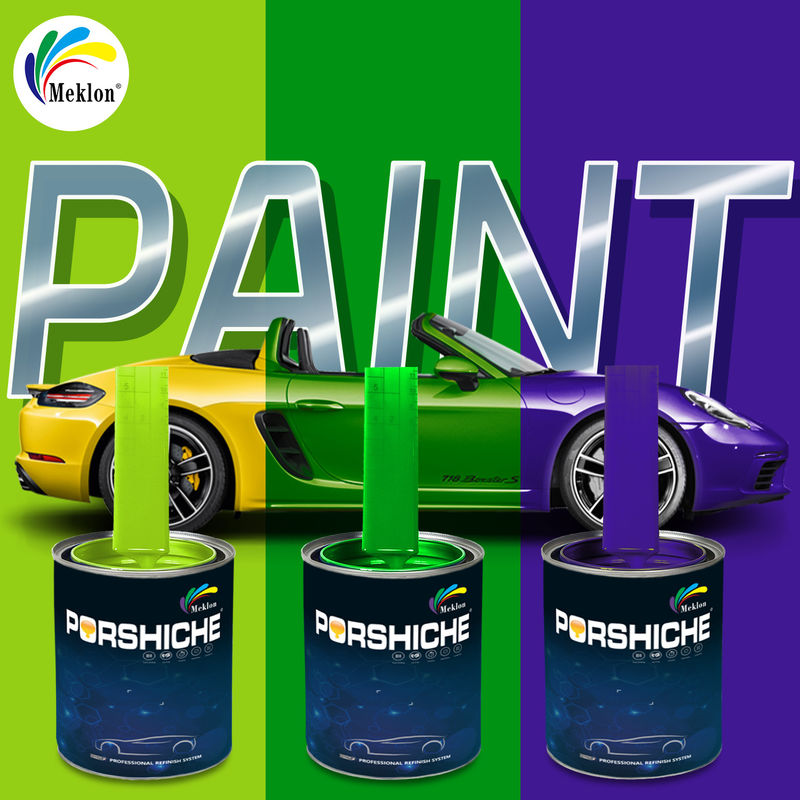 คุณภาพดี 2K Basecoat สีรถยนต์ สีรถยนต์ สีเขียวบริสุทธิ์ Topcoat สีรถยนต์