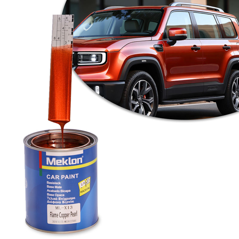 รถยนต์ 1K Flame Copper Pearl Acrylic Liquid Coating การใช้งานง่าย ระบบผสมสีรถยนต์ โรงงานราคาปลีกสําหรับ