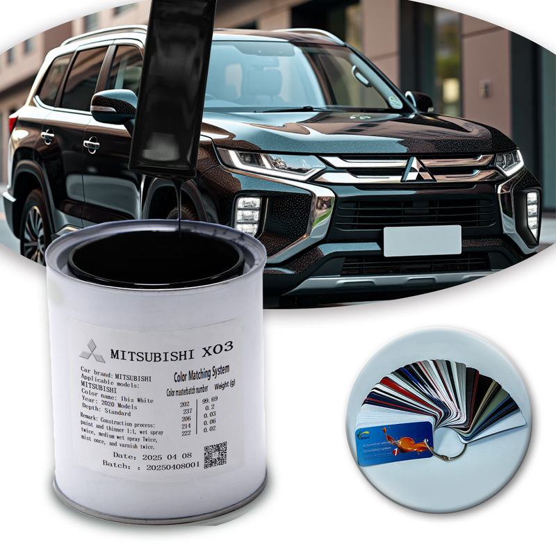 สีพ่นรถยนต์แต่งพิเศษ MITSUBISHI X03 1K Black Pearl สีอะคริลิค เหมาะสำหรับสภาพอากาศสุดขั้วและสภาพถนนที่ซับซ้อน