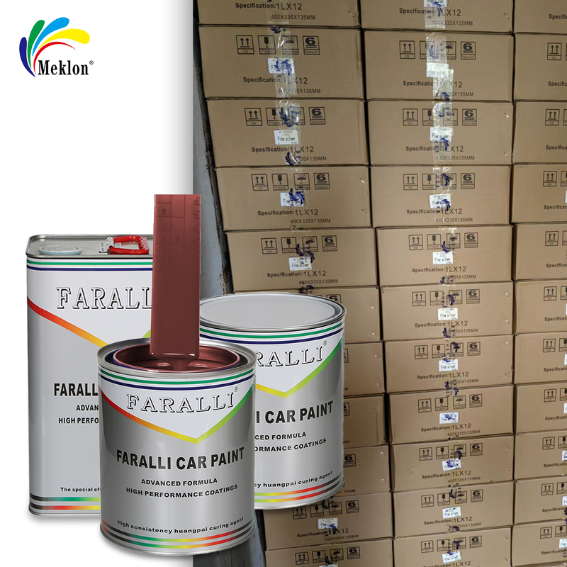 สีรถยนต์ประสิทธิภาพสูงสีแดง สำหรับงานซ่อมสีรถยนต์ เคลือบสีรถยนต์ ผงทองแดง สีรถยนต์ ระยะเวลาการแห้ง 2-3 ชั่วโมง